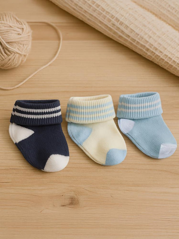 Civil Baby Erkek Bebek 3'lü Çorap Set 0-6 Ay