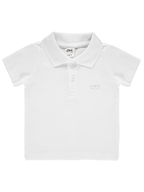 Civil Baby Erkek Bebek Tişört 6-18 Ay - Beyaz