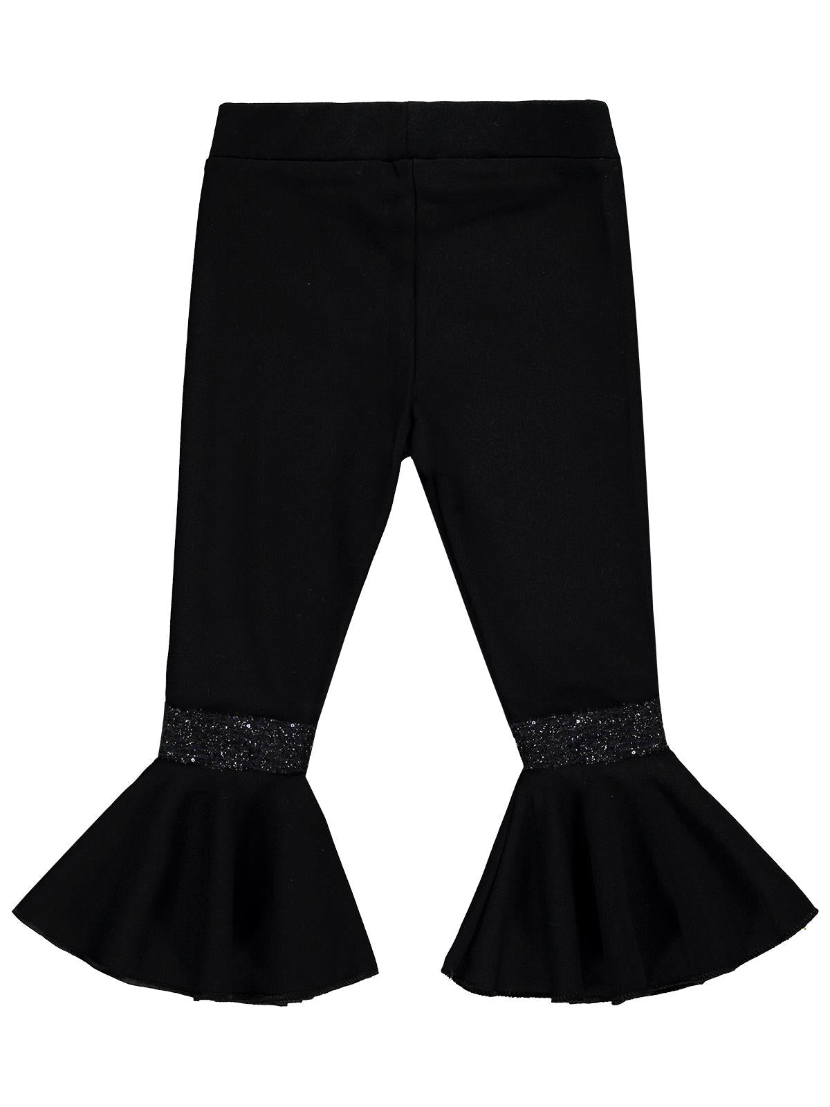 Civil Girls İspanyol Paça 2-5 Yaş Tayt - Siyah