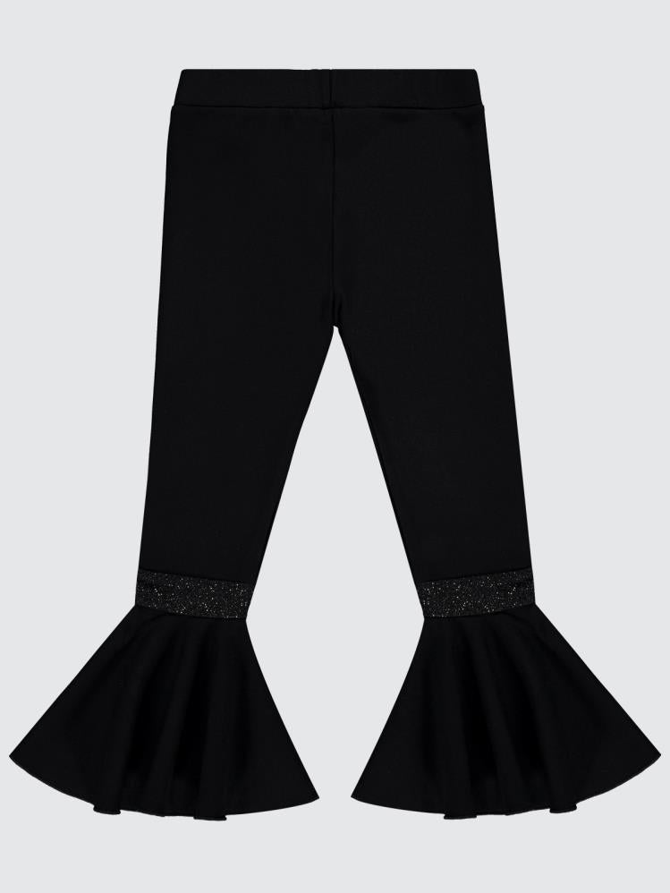 Civil Girls İspanyol Paça 10-13 Yaş Tayt - Siyah