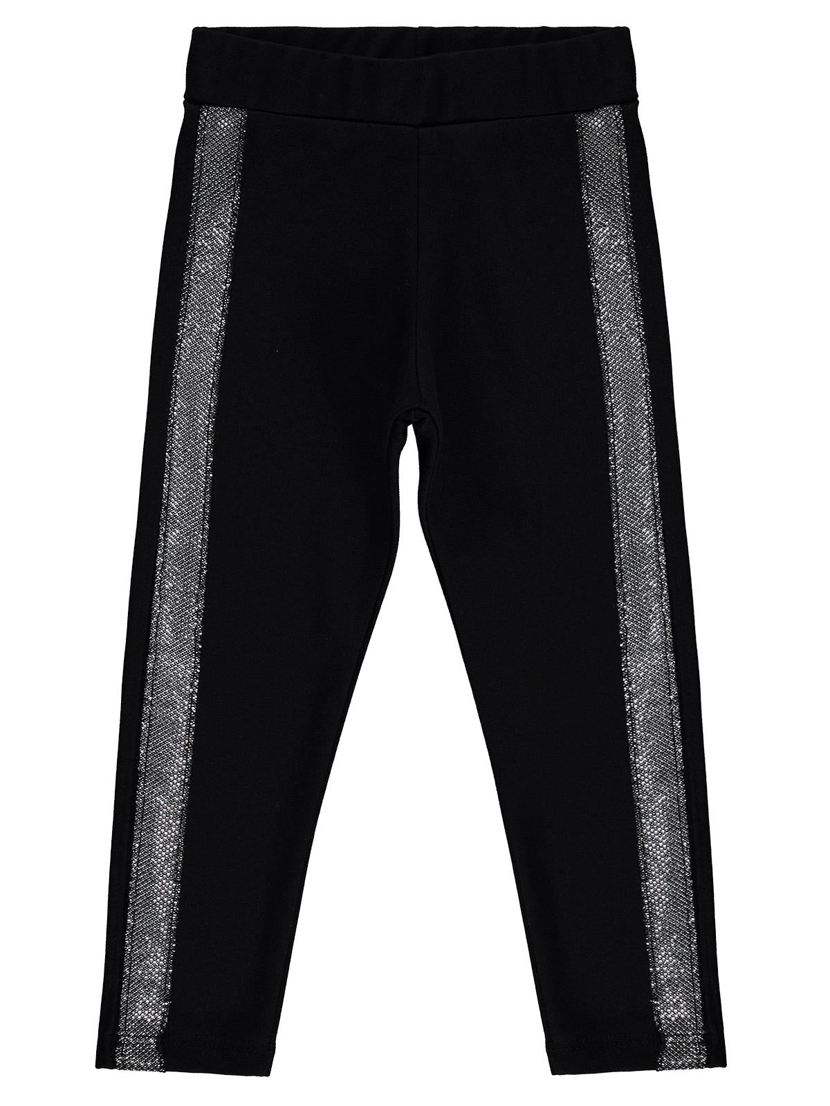 Civil Girls Simli Şeritli 2-5 Yaş Tayt - Siyah