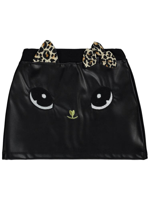 Civil Girls Kedi Nakışlı 2-5 Yaş Etek - Siyah