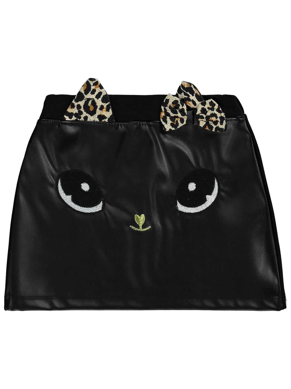 Civil Girls Kedi Nakışlı 2-5 Yaş Etek - Siyah