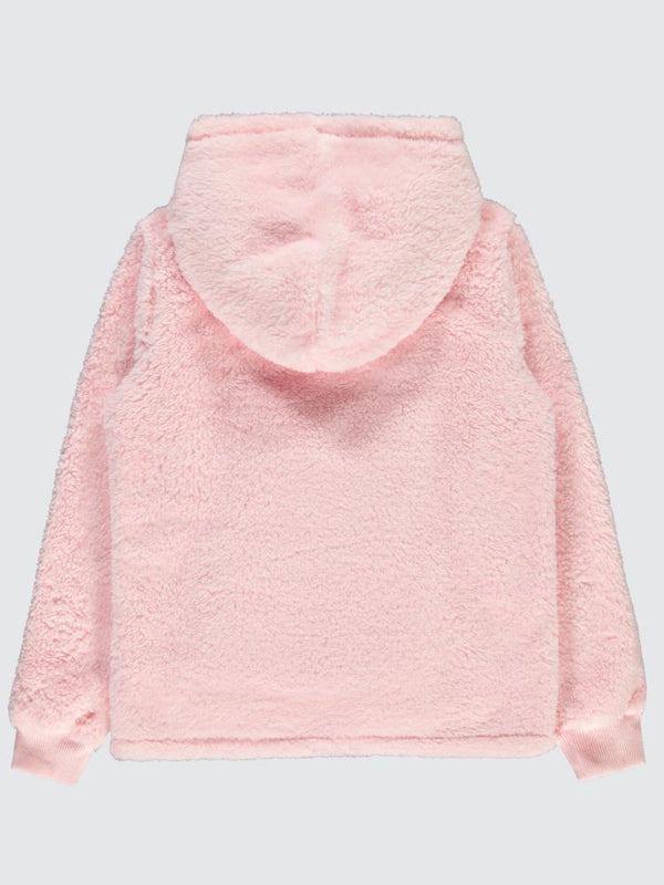 Civil Girls Kanguru Cepli 10-13 Yaş Hırka - Pudra