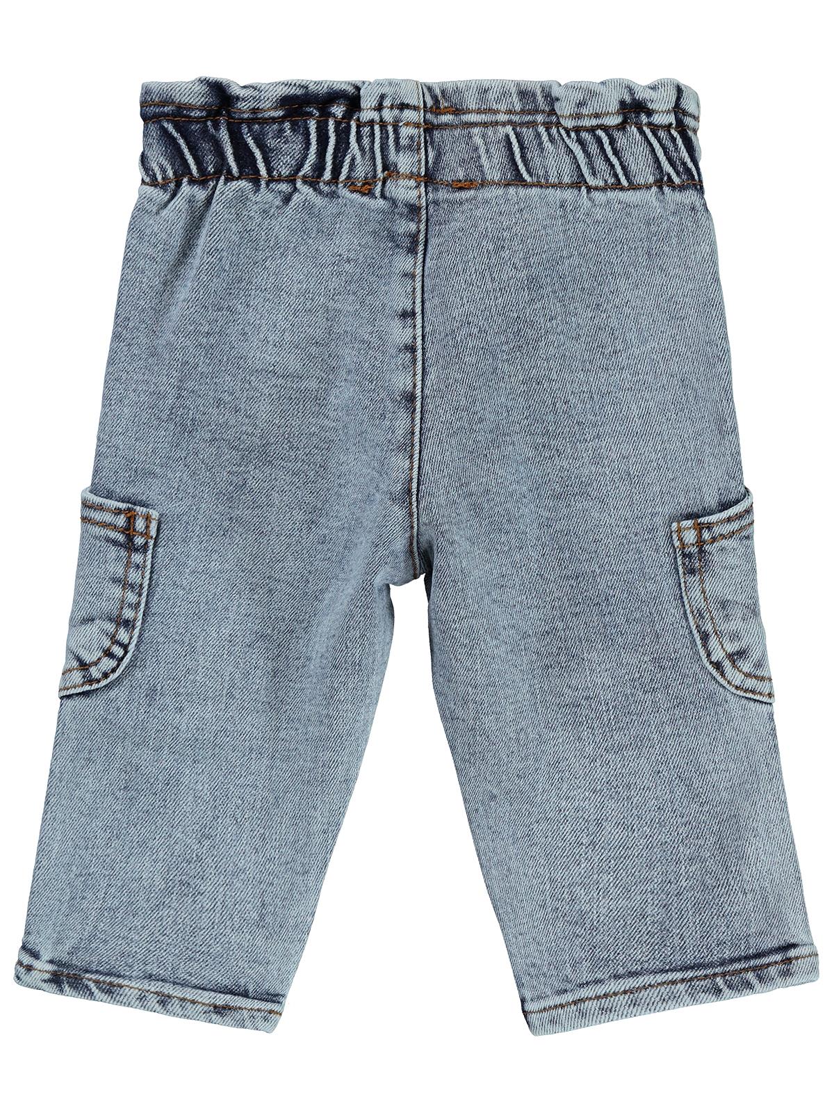 Civil Baby Bel Lastikli Yandan Cepli 4 Düğme 6-18 Ay Pantolon - Mavi