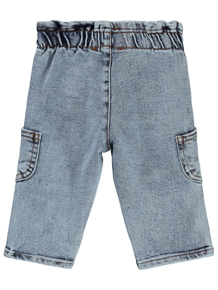 Civil Baby Bel Lastikli Yandan Cepli 4 Düğme 6-18 Ay Pantolon - Mavi