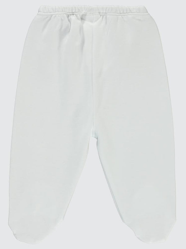 Civil Baby Beli Lastikli 0-9 Ay Unisex Patikli Tek Alt - Beyaz