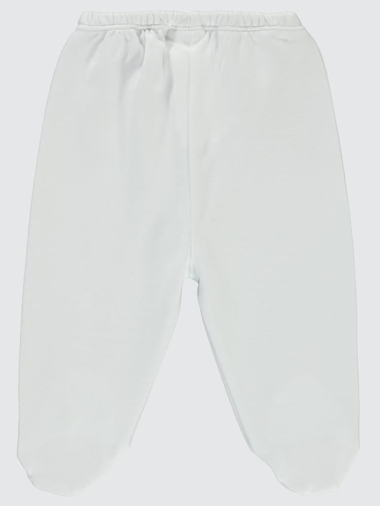 Civil Baby Beli Lastikli 0-9 Ay Unisex Patikli Tek Alt - Beyaz