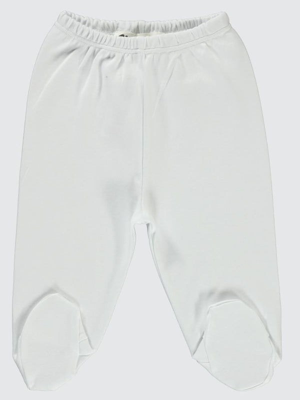 Civil Baby Beli Lastikli 0-9 Ay Unisex Patikli Tek Alt - Beyaz