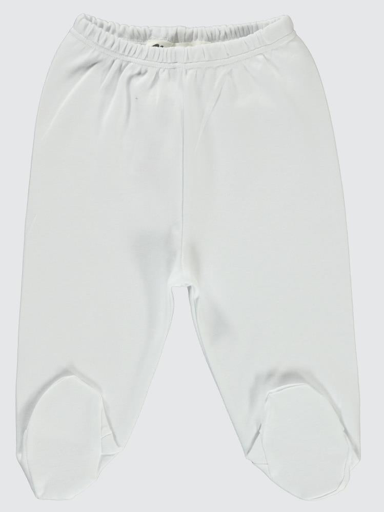 Civil Baby Beli Lastikli 0-9 Ay Unisex Patikli Tek Alt - Beyaz