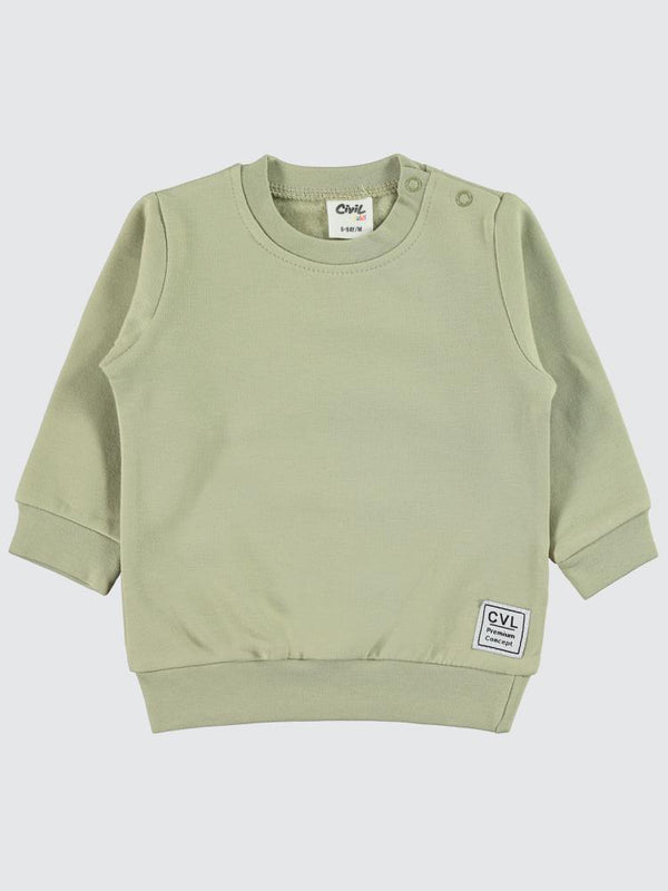 Civil Baby Düz Basic 6-18 Ay Sweatshirt - Yeşil