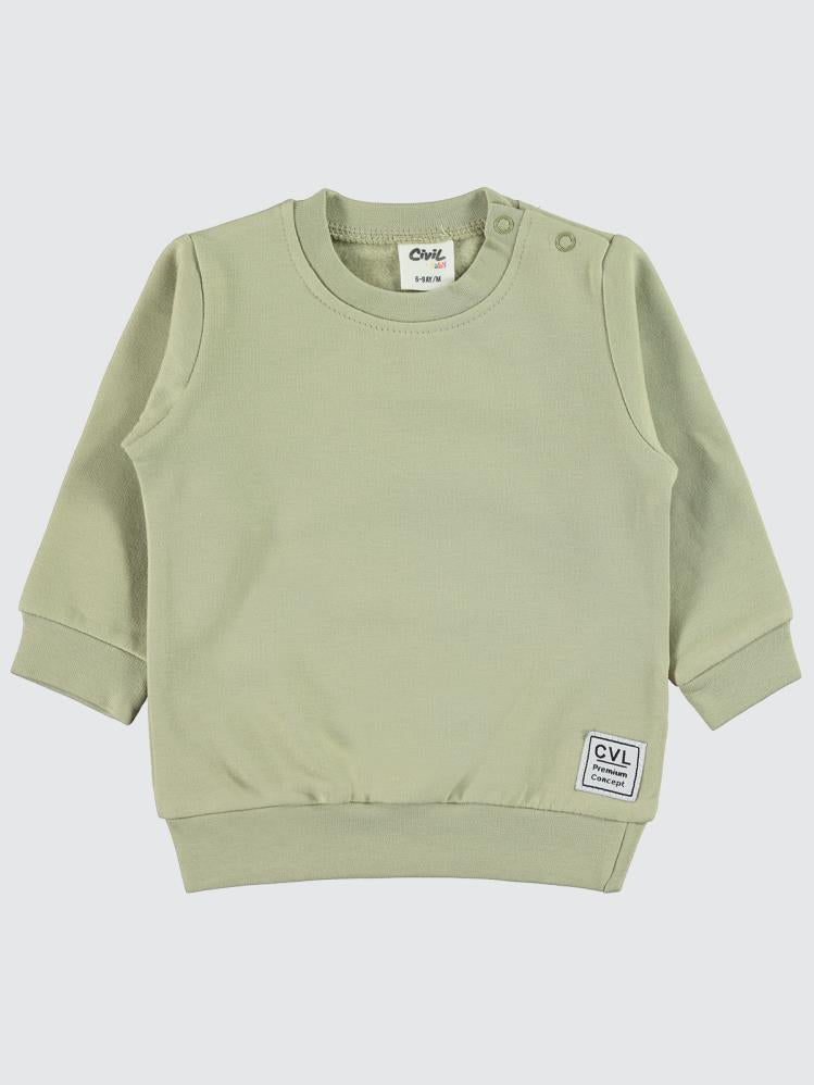 Civil Baby Düz Basic 6-18 Ay Sweatshirt - Yeşil