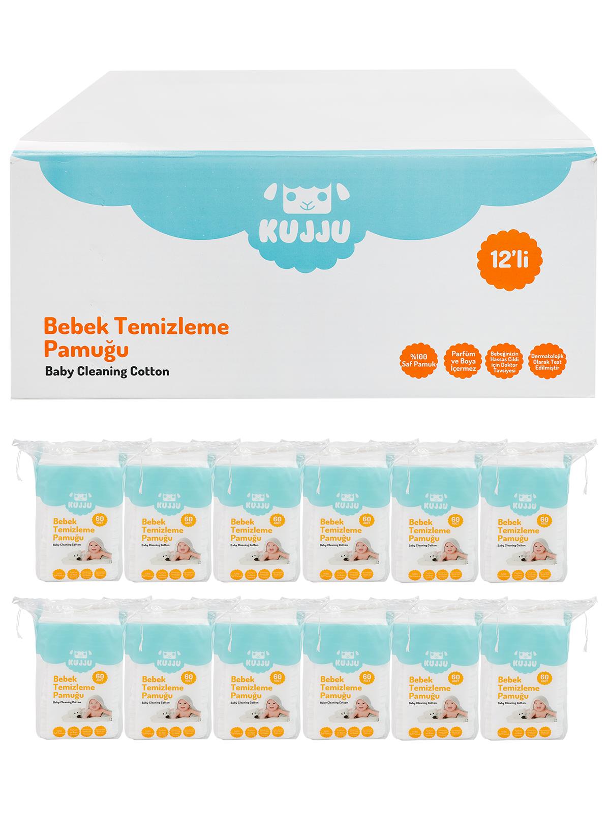 Kujju Bebek Temizleme Pamuğu 12x60 Adet