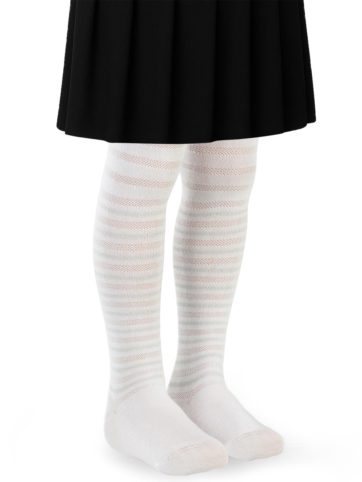 Civil Girls Fileli 3-11 Yas Kız Külotlu Çorap - Ekru