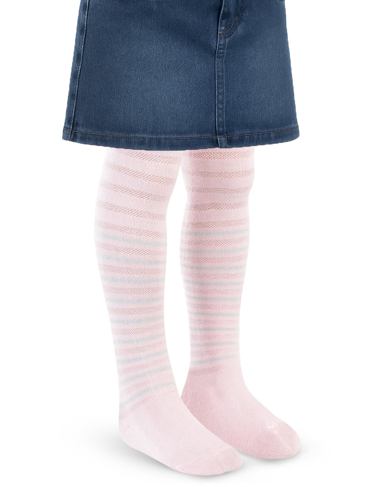 Civil Girls Fileli 3-11 Yas Kız Külotlu Çorap - Pembe