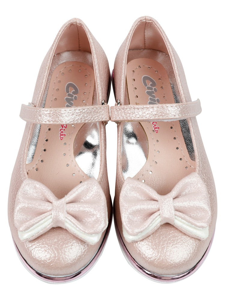 Civil Girls Fiyonklu 26-30 Numara Babet - Pudra