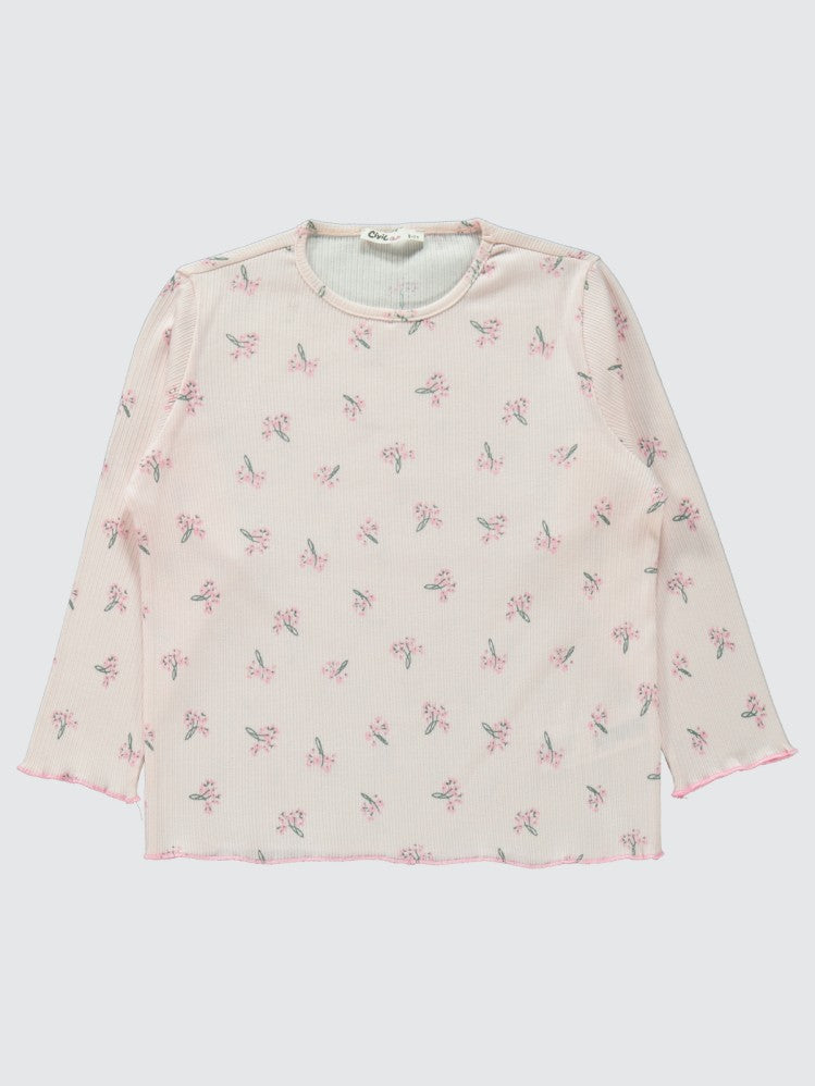 Civil Girls Çiçek Empirme 6-9 Yaş Pijama Takımı - Pembe
