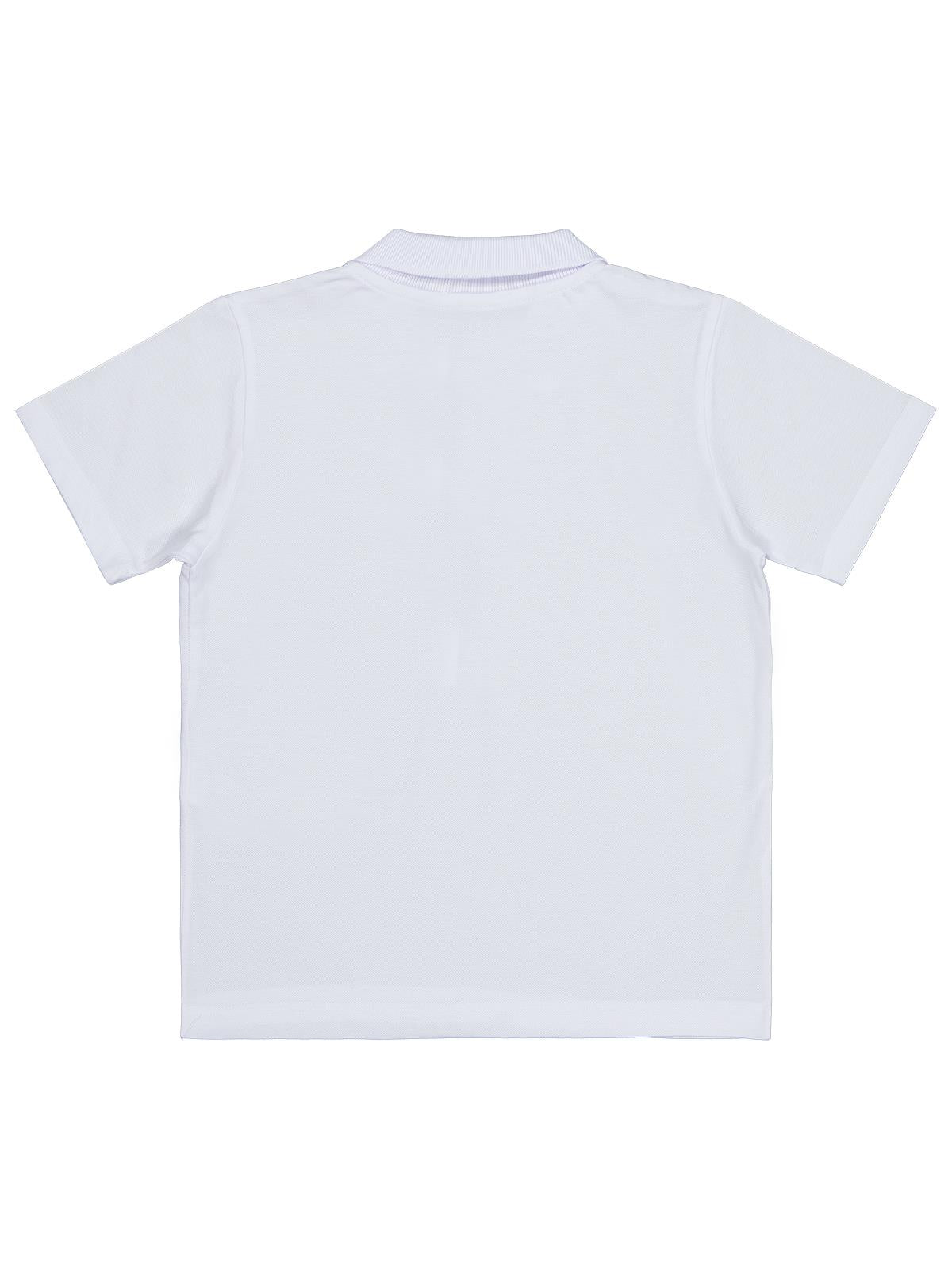 Civil Erkek Çocuk Basic Polo Pike Tshirt | Polo Pike Kısa Kol | Okul Kreş ve Günlük Kullanım - Beyaz