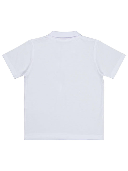 Civil Erkek Çocuk Basic Polo Pike Tshirt | Polo Pike Kısa Kol | Okul Kreş ve Günlük Kullanım - Beyaz