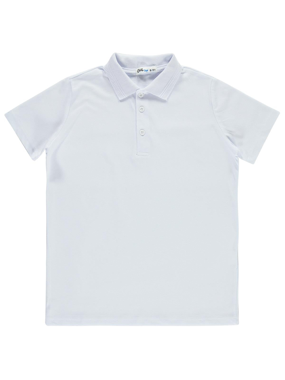 Civil Boys Basic Lakos 10-13 Yaş Tshirt - Beyaz