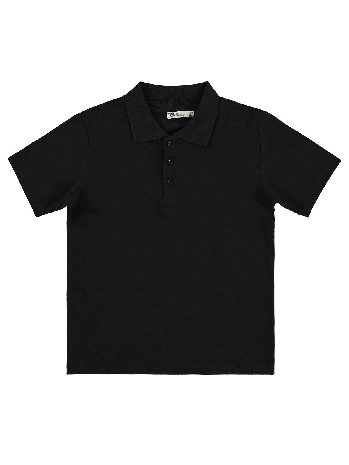 Civil Boys Basic Lakos 10-13 Yaş Tshirt - Siyah