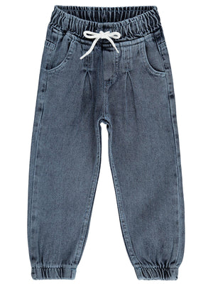 Civil Girls Kız Çocuk Jogger Pantolon | Kot | Okul Kreş ve Günlük Kullanım - Mavi