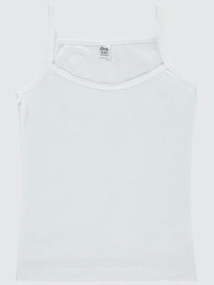 Civil Girls İp Askılı 2-12 Yaş Kız Atlet - Beyaz