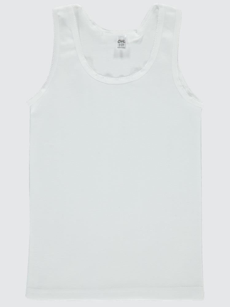 Civil Girls Askılı Yaka 2-12 Yaş Kız Atlet - Beyaz