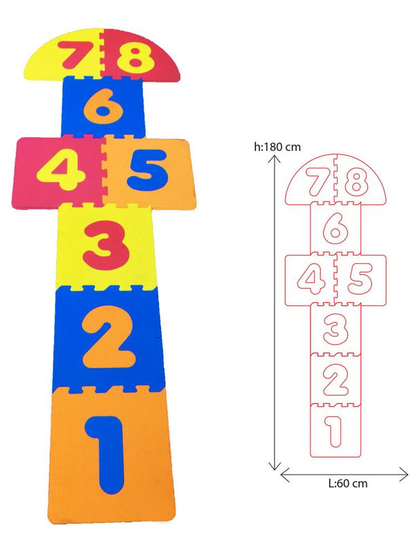 Akar Oyuncak Eco Eva Oyun Matı Seksek 30x30 Cm