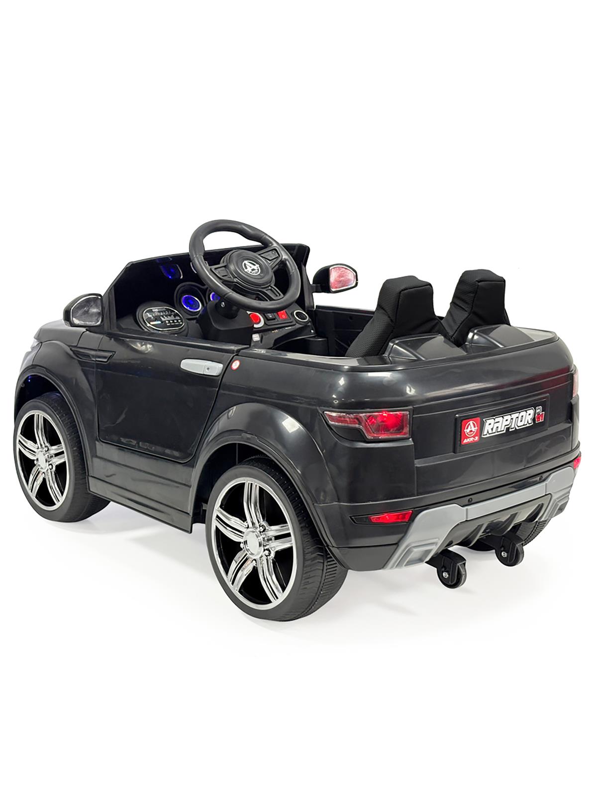 Akar Oyuncak Raptor Akülü Araba Uzaktan Kumandalı 4X2 - 12 Volt - Siyah