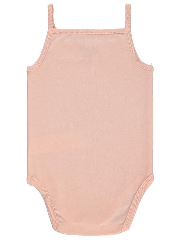 Civil Baby Penye İp Askılı Dantelli 2-3 Yaş Kız Çıtçıtlı Badi - Pudra