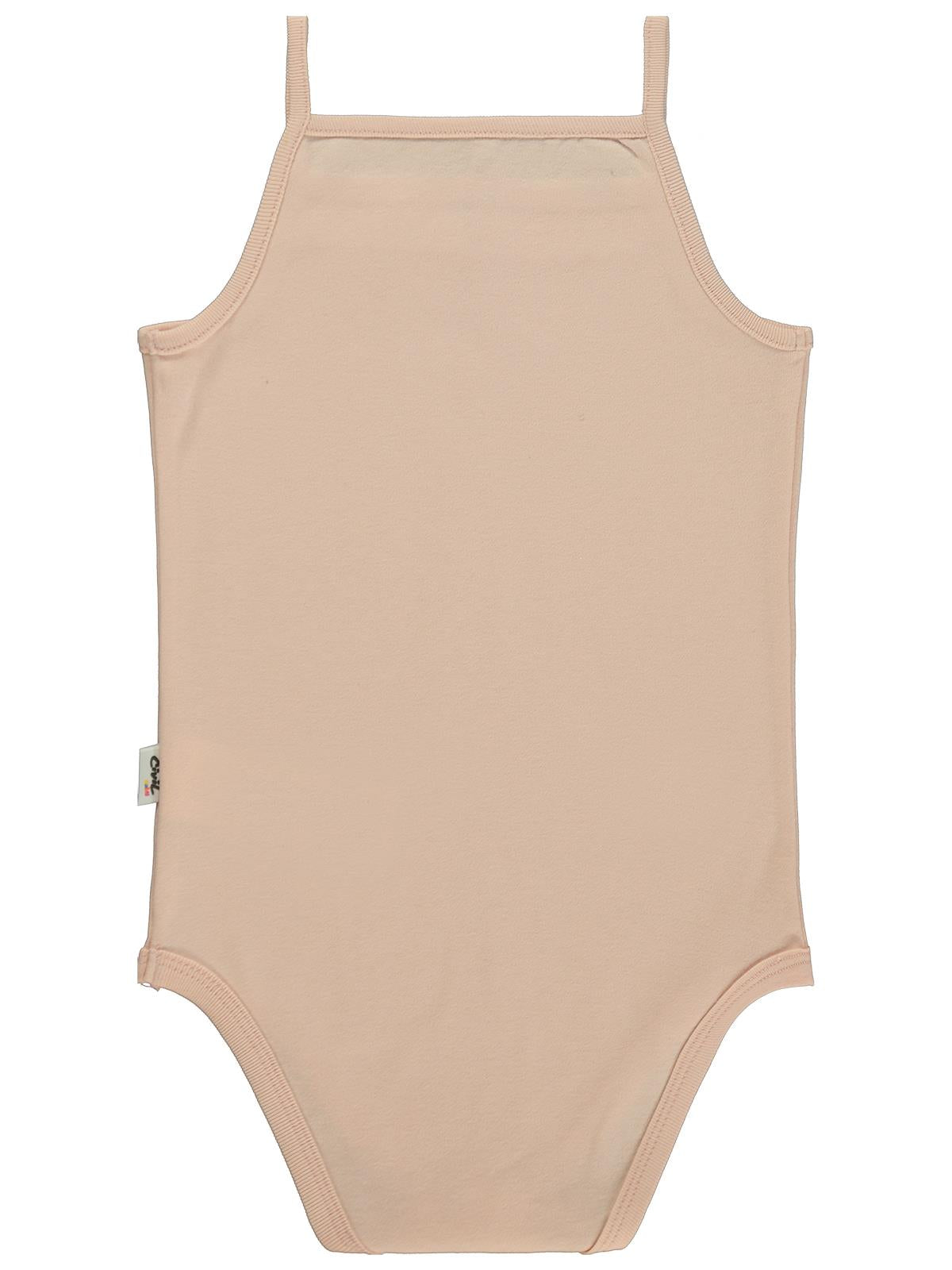 Civil Baby İp Askılı Dantelli 12-24 Ay Kız Çıtçıtlı Badi - Pudra