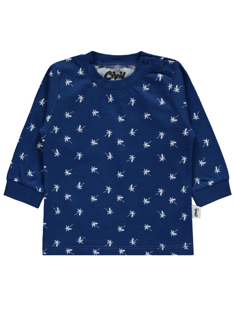 Civil Baby Palmiye Emprime 6-18 Ay Erkek Pijama Takım - Lacivert