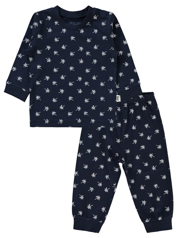 Civil Baby Palmiye Emprime 6-18 Ay Erkek Pijama Takım - Lacivert