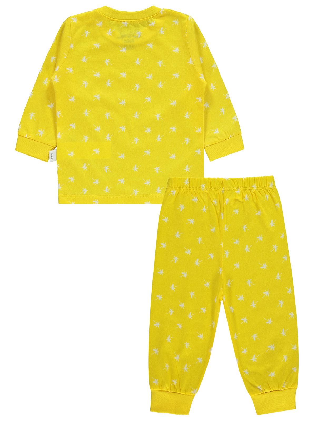 Civil Baby Palmiye Emprime 6-18 Ay Erkek Pijama Takım - Sarı