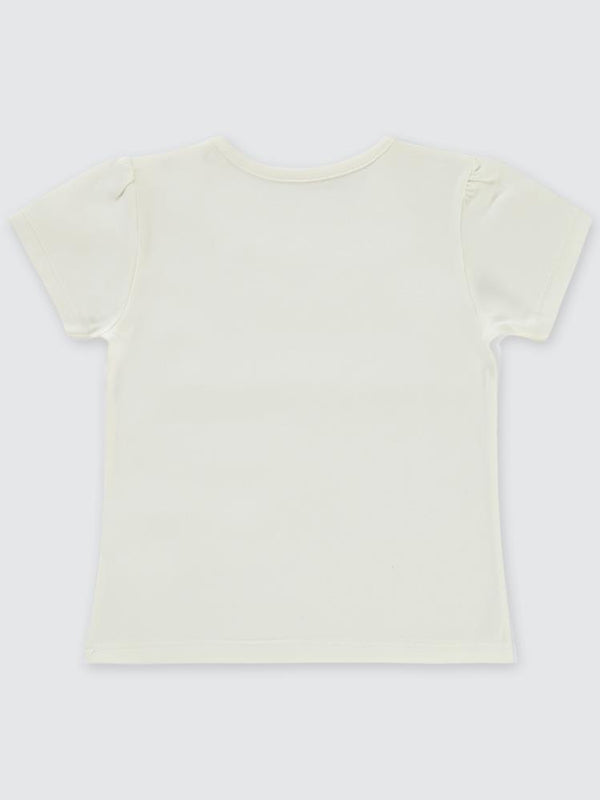 Civil Baby Kız Bebek Tişört 6-18 Ay - Ekru