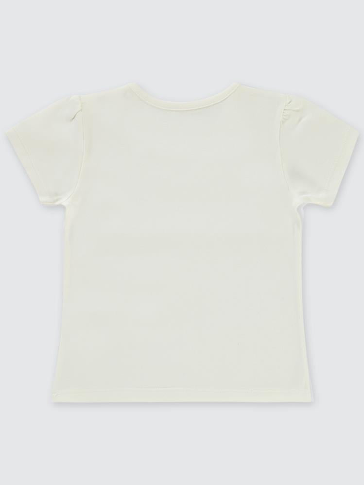 Civil Baby Kız Bebek Tişört 6-18 Ay - Ekru