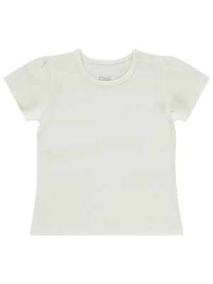 Civil Baby Kız Bebek Tişört 6-18 Ay - Ekru