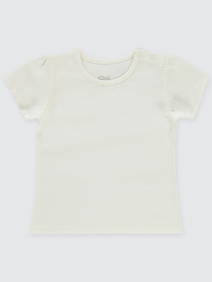 Civil Baby Kız Bebek Tişört 6-18 Ay - Ekru