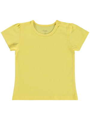 Civil Baby Kız Bebek Tişört 6-18 Ay - Sarı