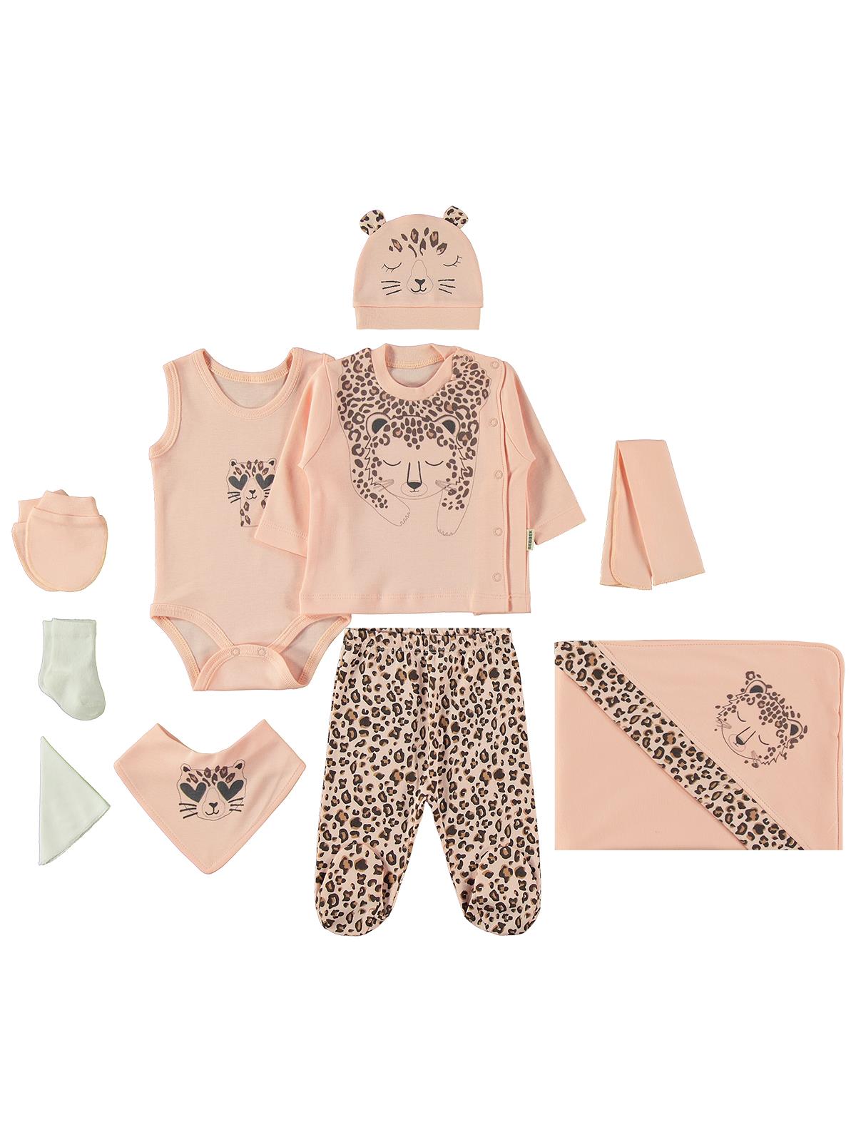 Bebbek Leopard  Zıbın Setleri - Pudra