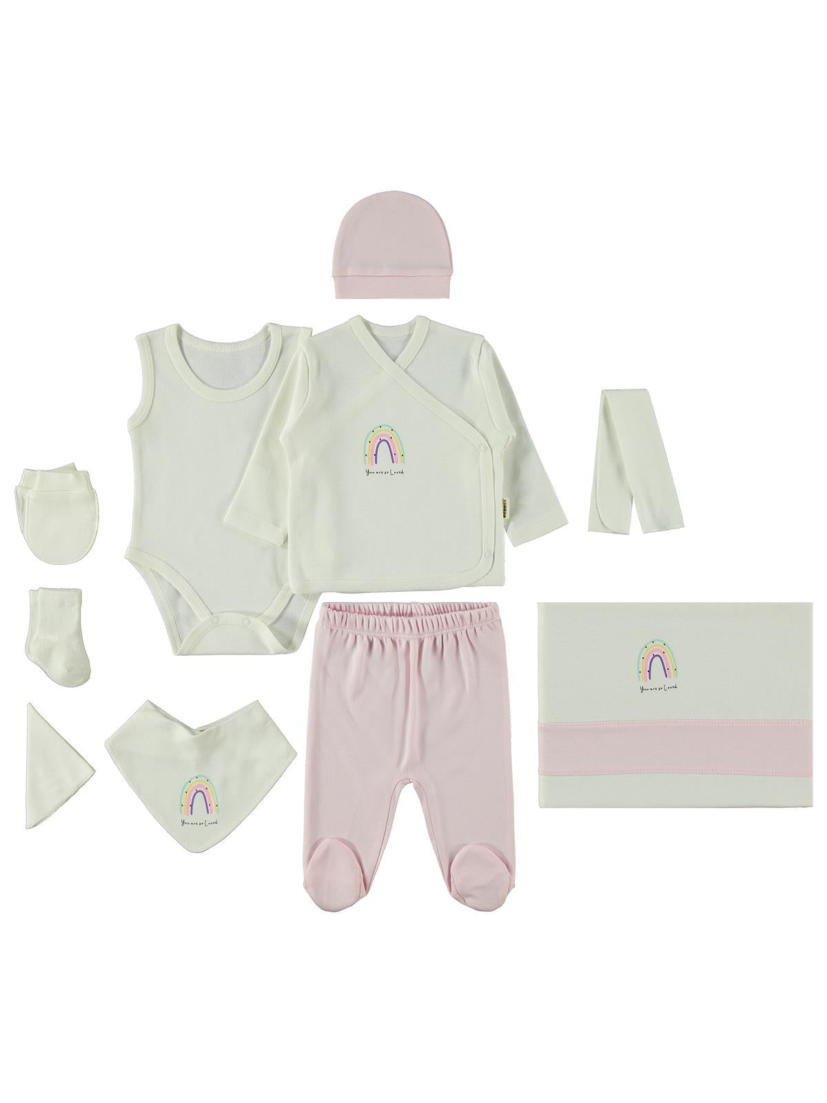 Bebbek Happy Day  Zıbın Setleri - Pembe