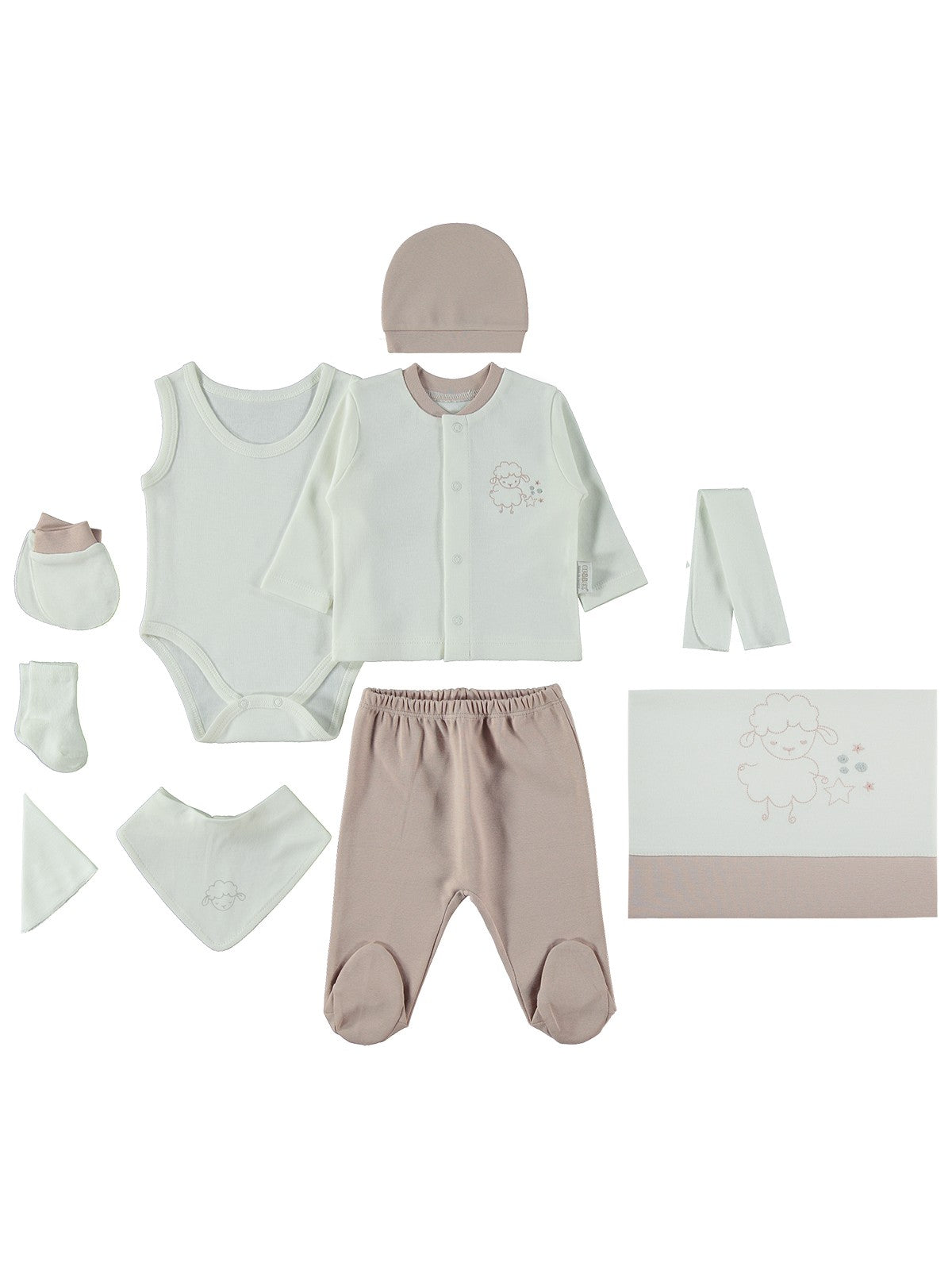 Bebbek Miss Baby  Zıbın Setleri - Kahverengi