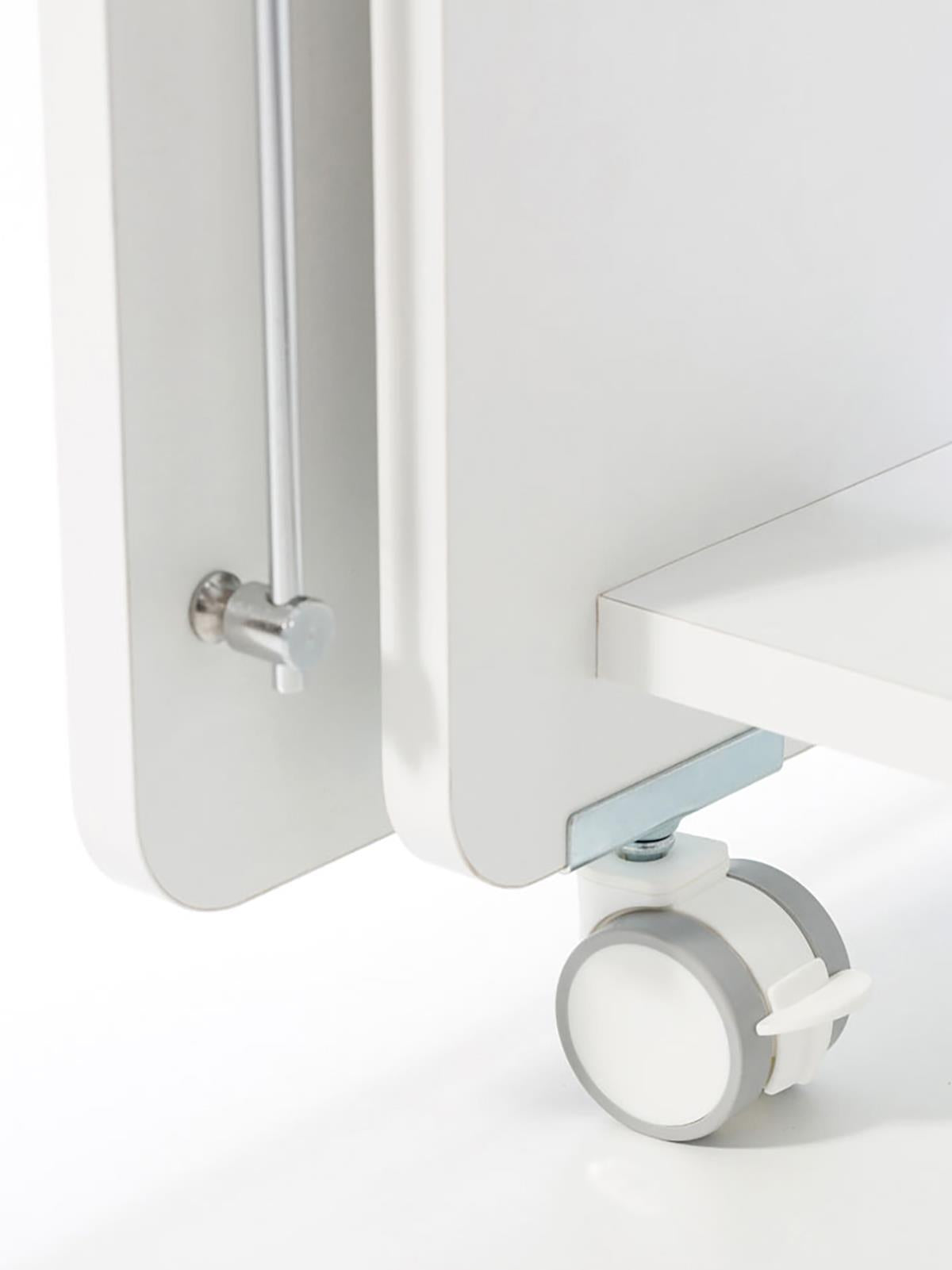 Babywhen Sallanan ve Tekerlekli Başucu Beşiği 60x120 cm-Beyaz