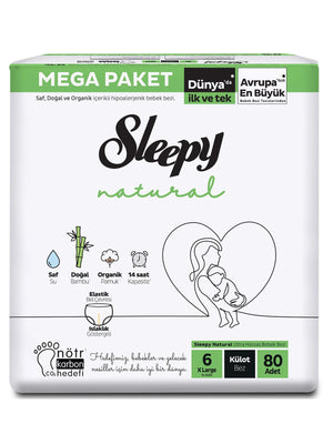 Sleepy Külot Bez Mega Paket 6 Numara XLarge 80 Adet