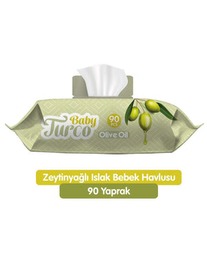 Baby Turco Zeytinyağlı Islak Havlu 90 Yaprak
