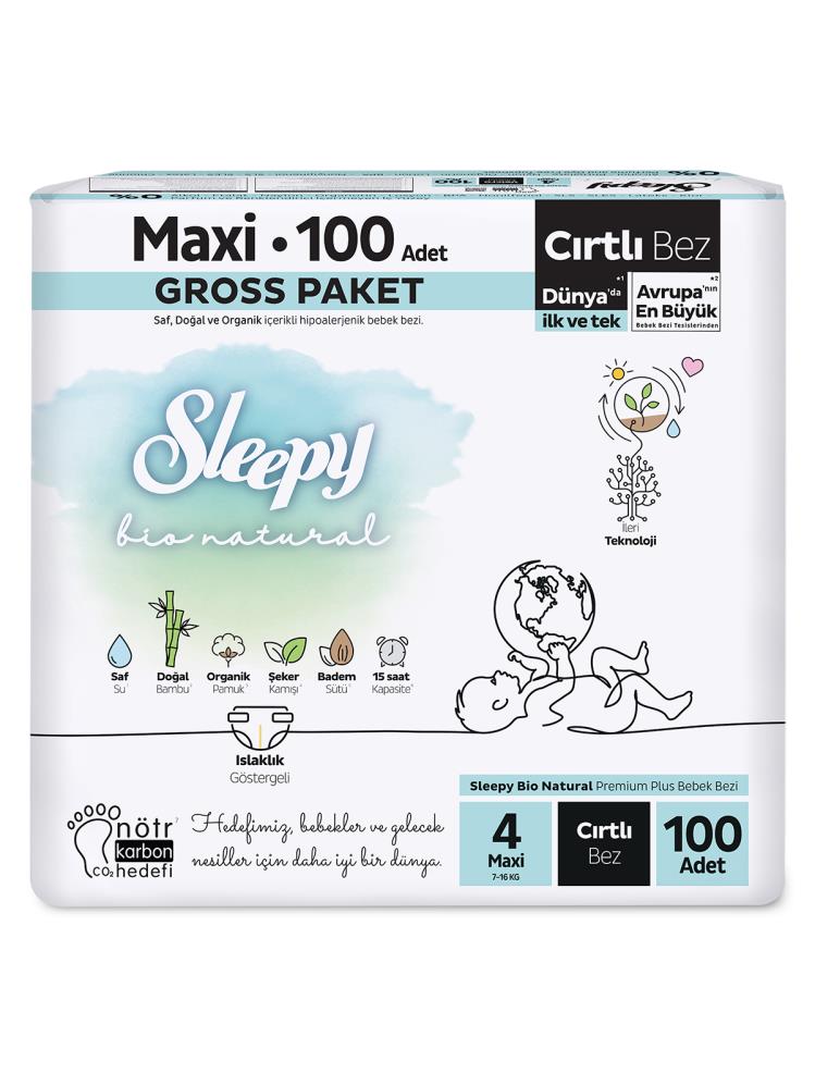 Sleepy Bio naturel Gross Maxi 100'lü