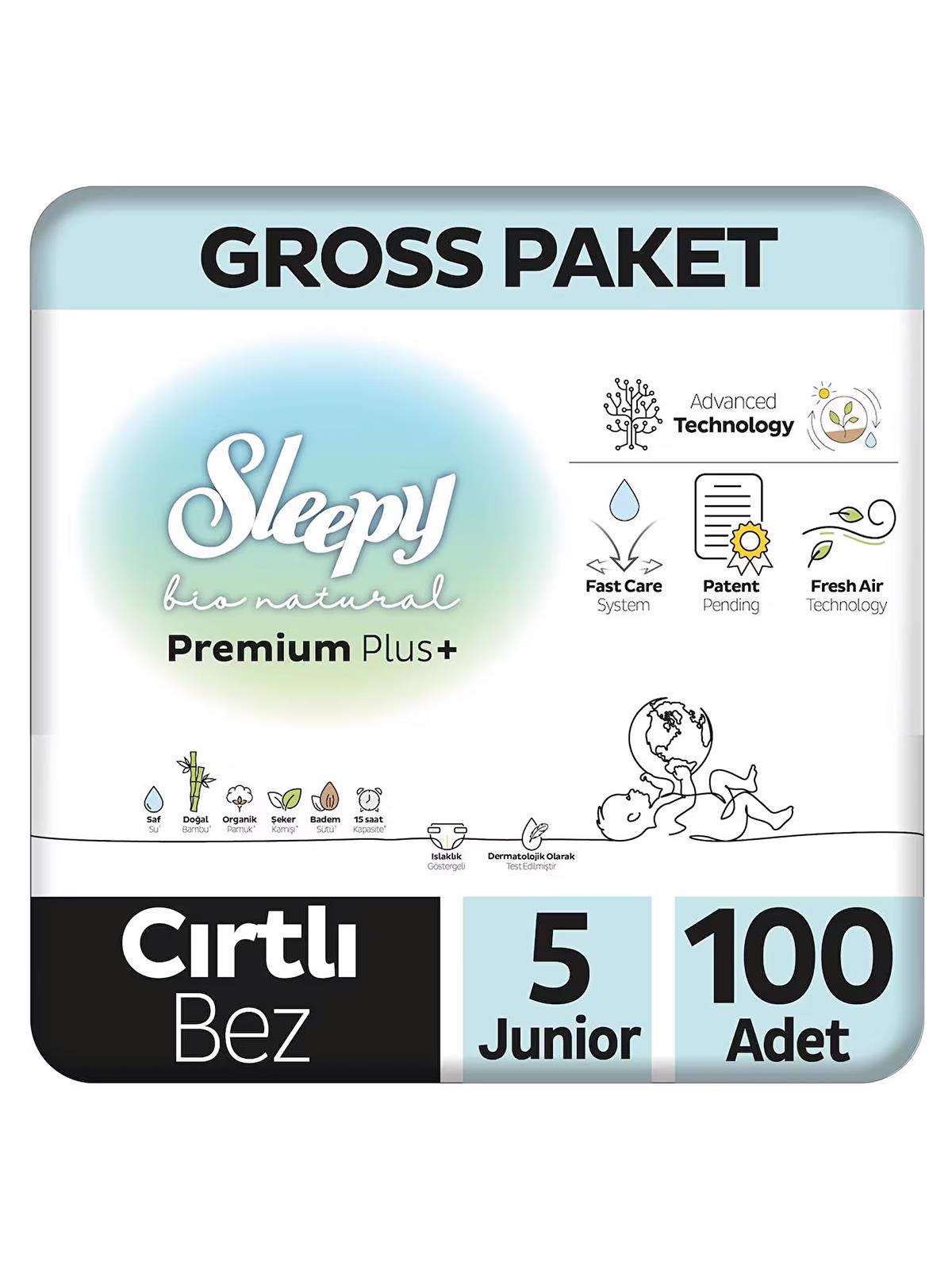 Sleepy Bio Naturel Bebek Bezi Gross Junior 100'lü