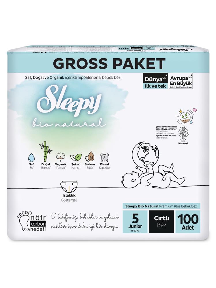 Sleepy Bio Naturel Bebek Bezi Gross Junior 100'lü