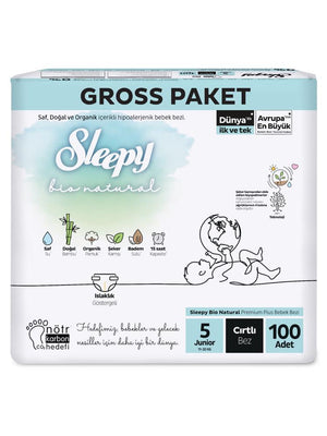 Sleepy Bio Naturel Bebek Bezi Gross Junior 100'lü